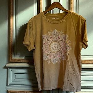 Lucky Brand Embellished Medallion Boyfriend Tee